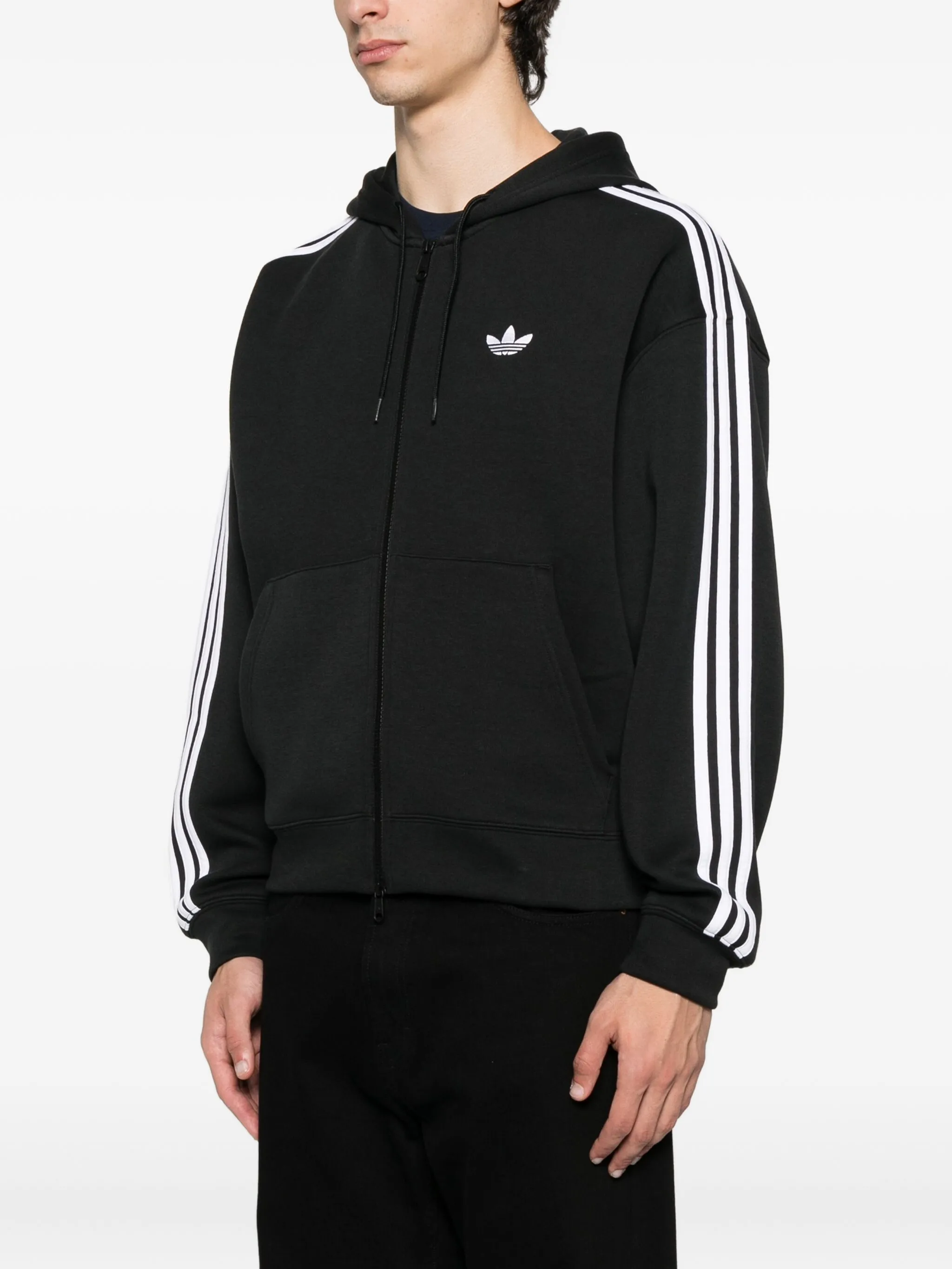 Куртка Sapcer на молнии с капюшоном Adidas, черный — фото 3