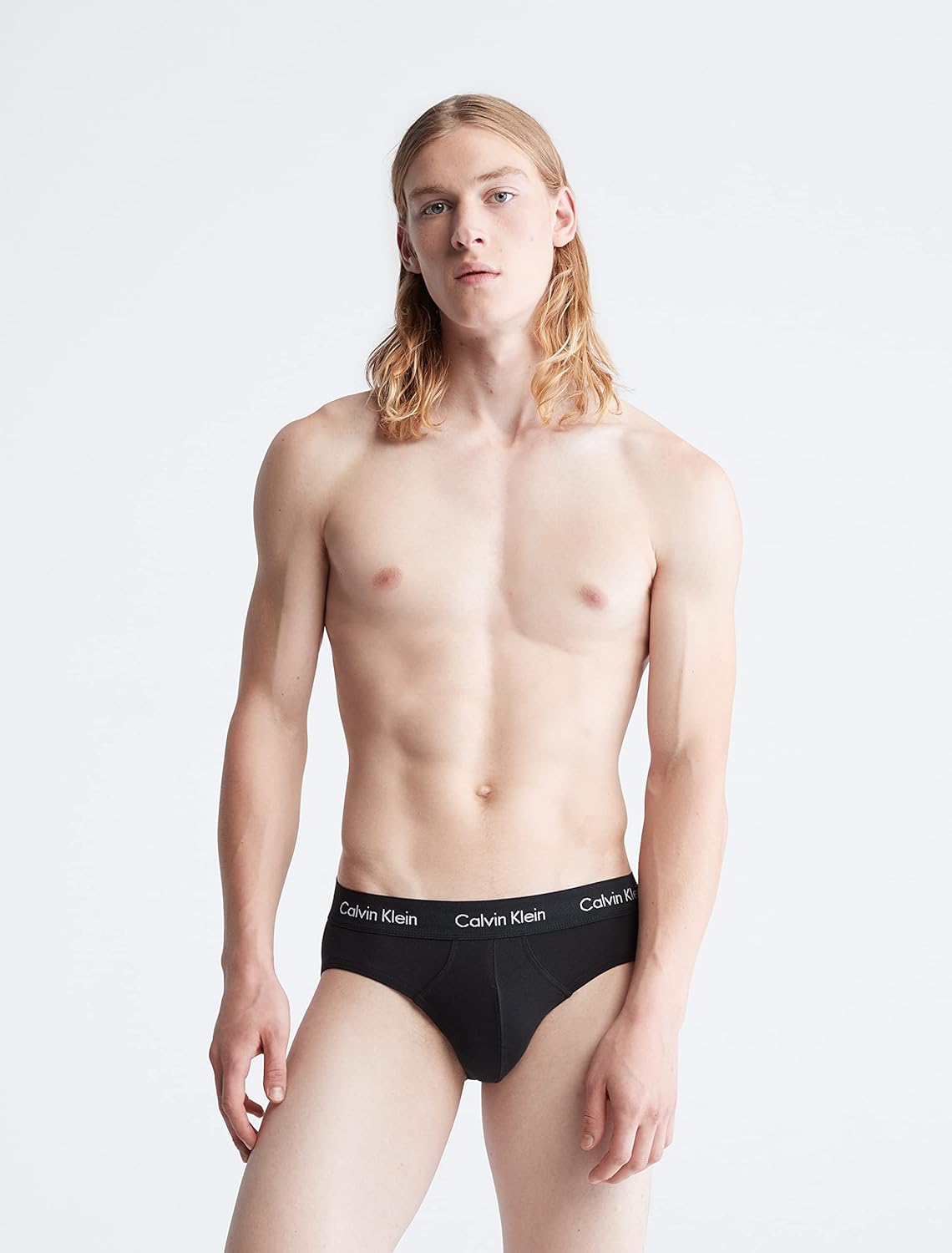 Мужские трусы-слипы Calvin Klein из хлопка и стретча, 7 шт., 3 Black, 2 Grey Heather, 2 White — фото 2