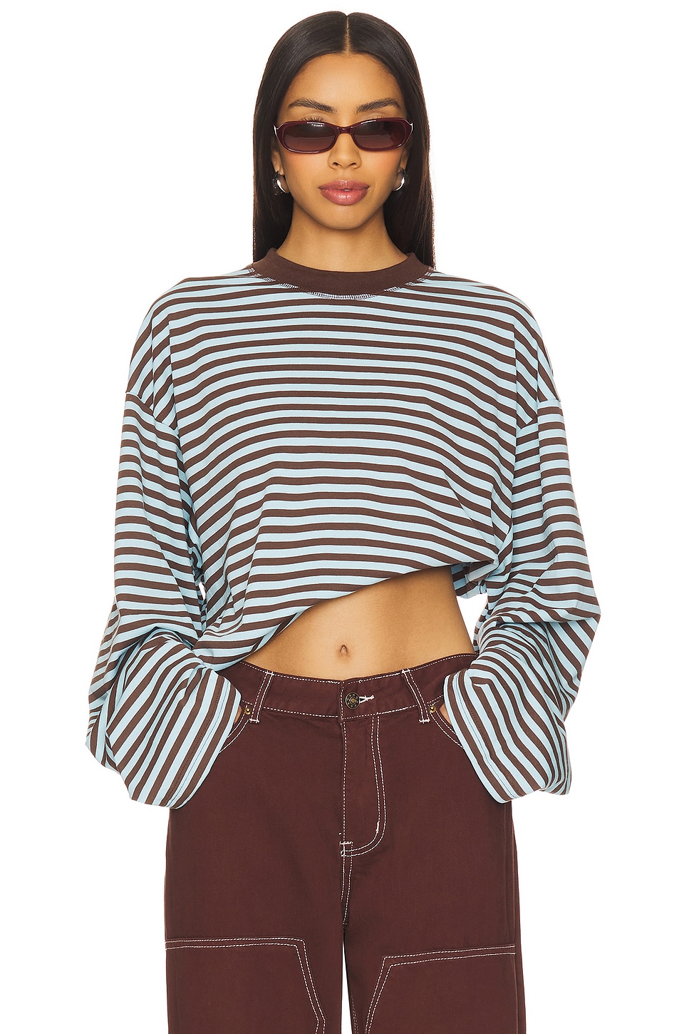 

Топ с длинным рукавом Bloom Lioness, chocolate sea stripe