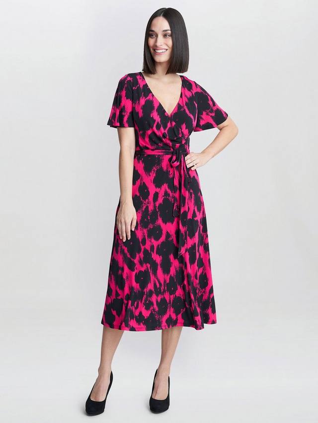 

Платье с запахом из джерси от эсме Gina Bacconi, цвет Black/Pink