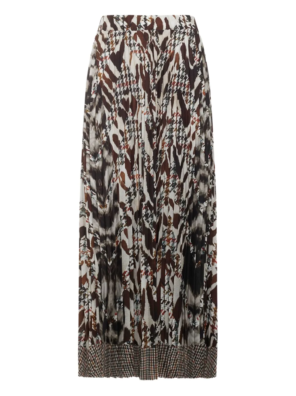 

Макси-юбка с узором «гусиная лапка» Pierre-Louis Mascia, коричневый