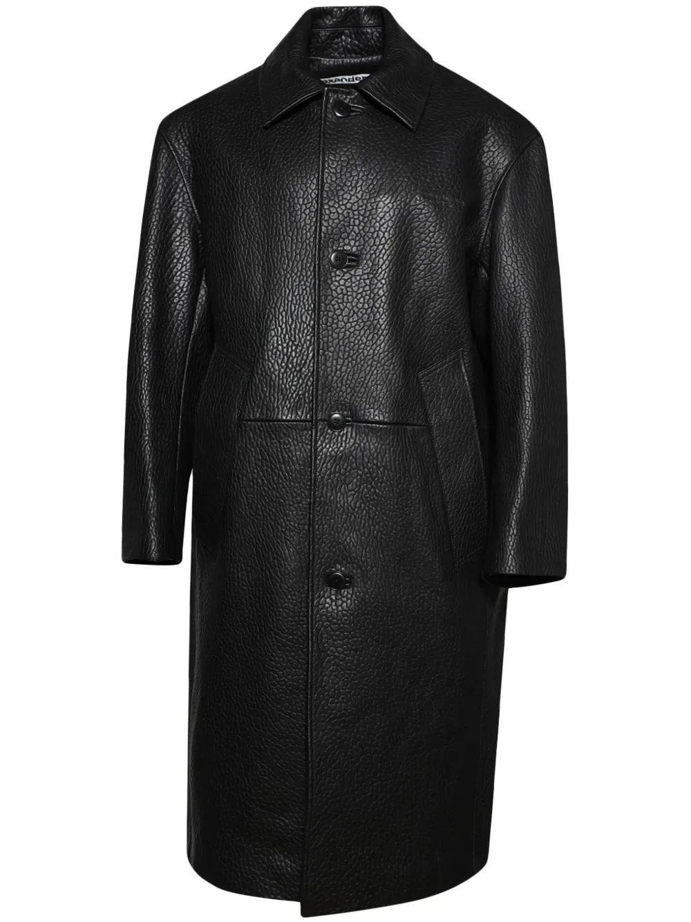 

Кожаное пальто Alexander Wang, черный