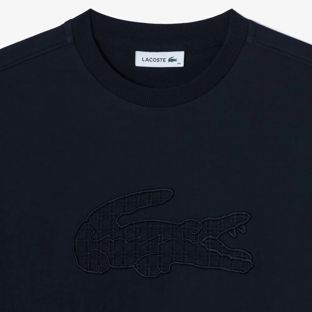 Футболка Lacoste Кружевная, Тёмно-синяя — фото 2