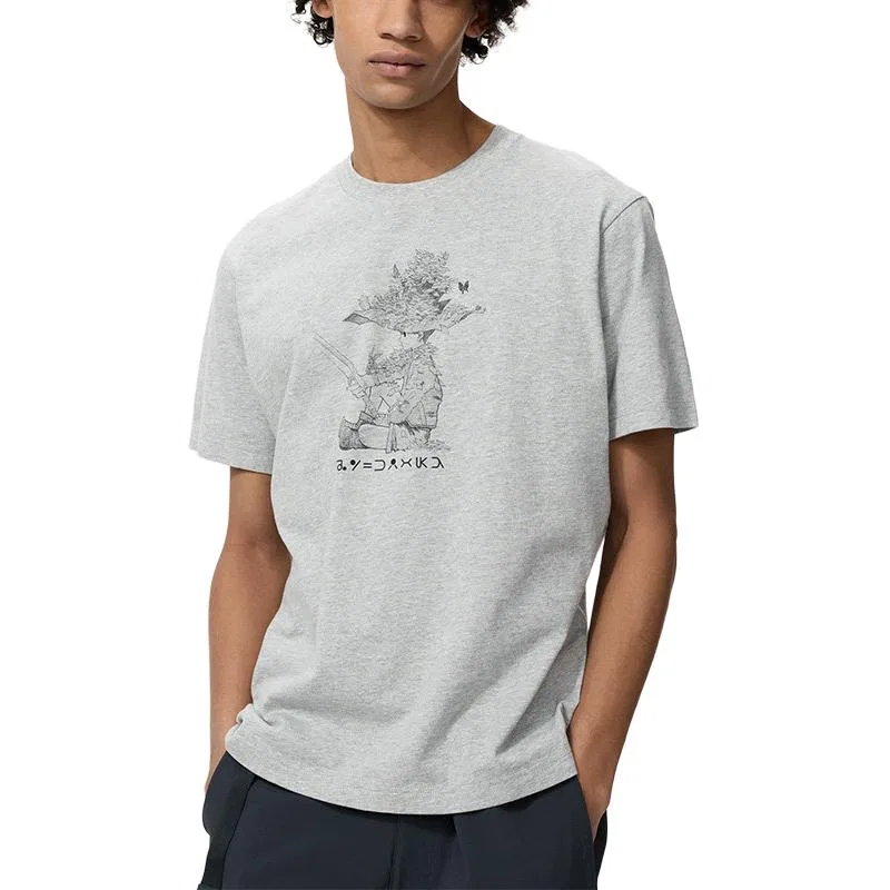 Футболка x JIYINGSHE, LIANMINGKUAN SS26 Unisex UNIQLO, Gray — фото 3