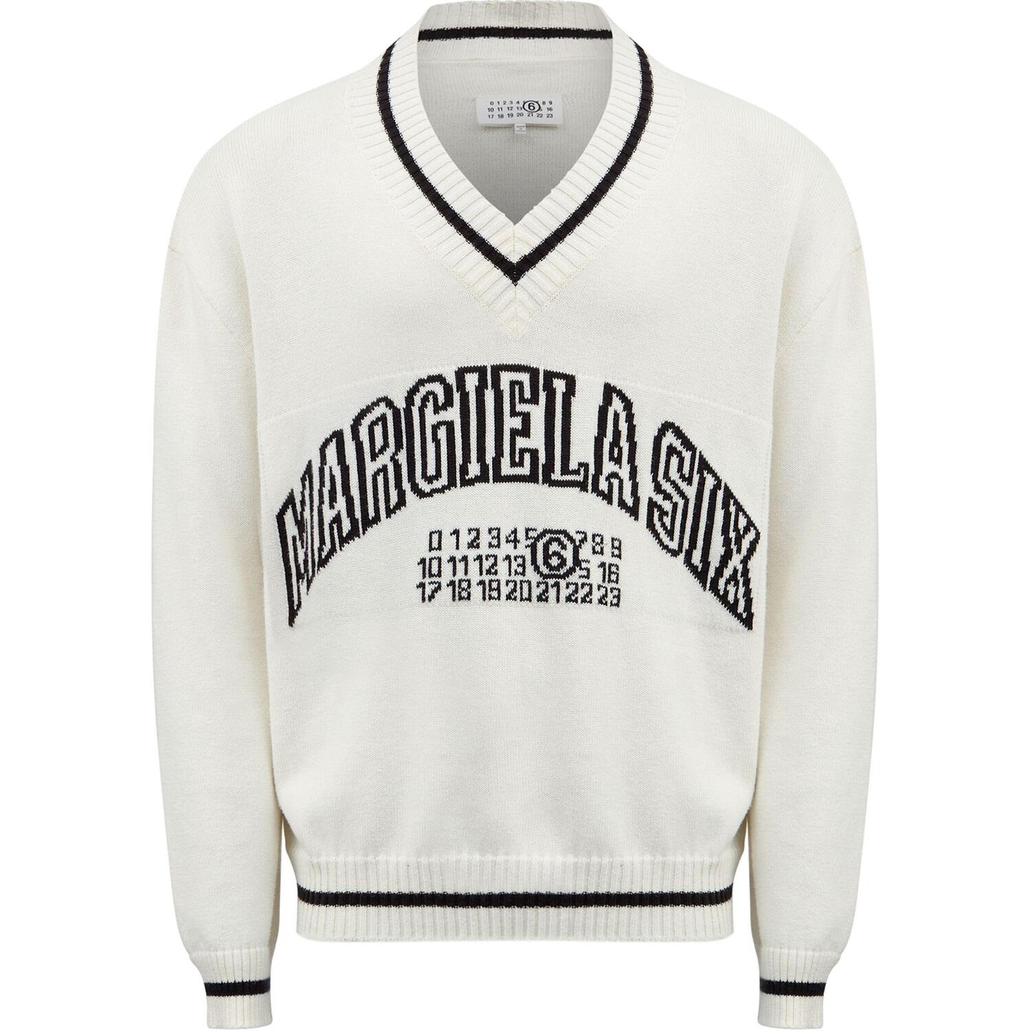 

Джемпер с принтом Numbers MM6 Maison Margiela, белый