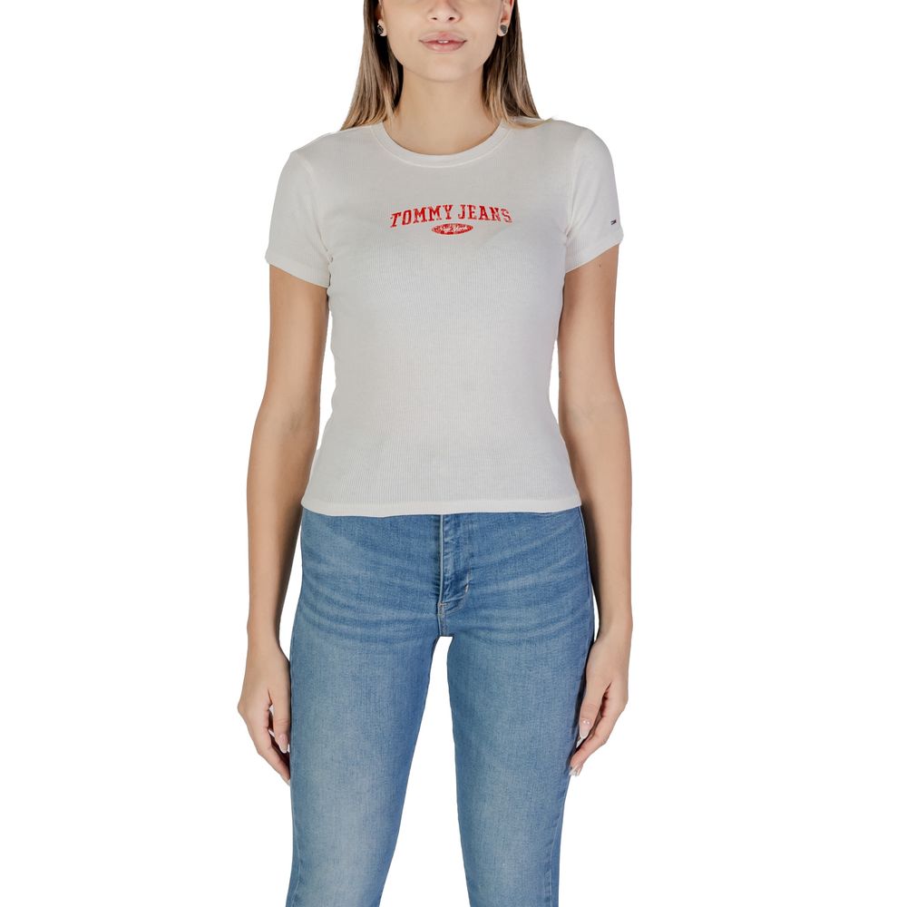 

Белые хлопковые топ и футболка Tommy Jeans