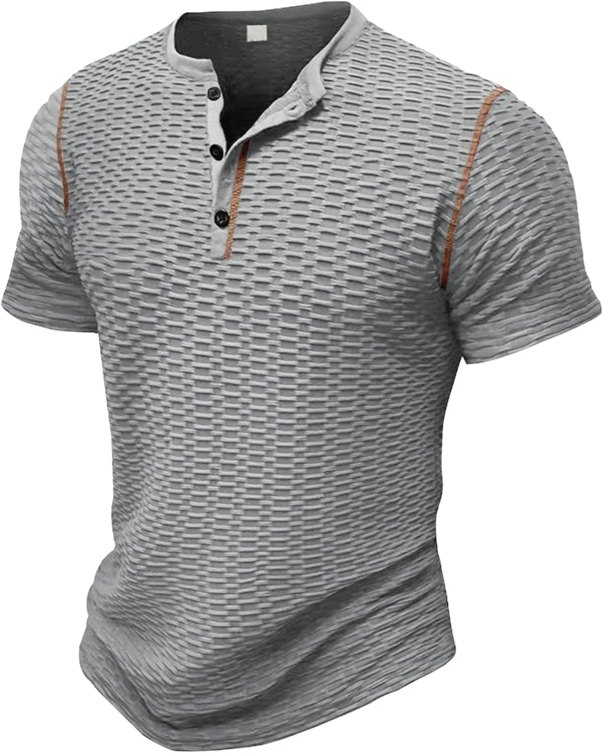 

Мужская дышащая футболка хенли slim fit Aosufei