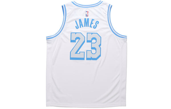 Майка Nike NBA City Edition Lakers LeBron James Dri-FIT Swingman Jersey Vest Mens White, белый — фото 2