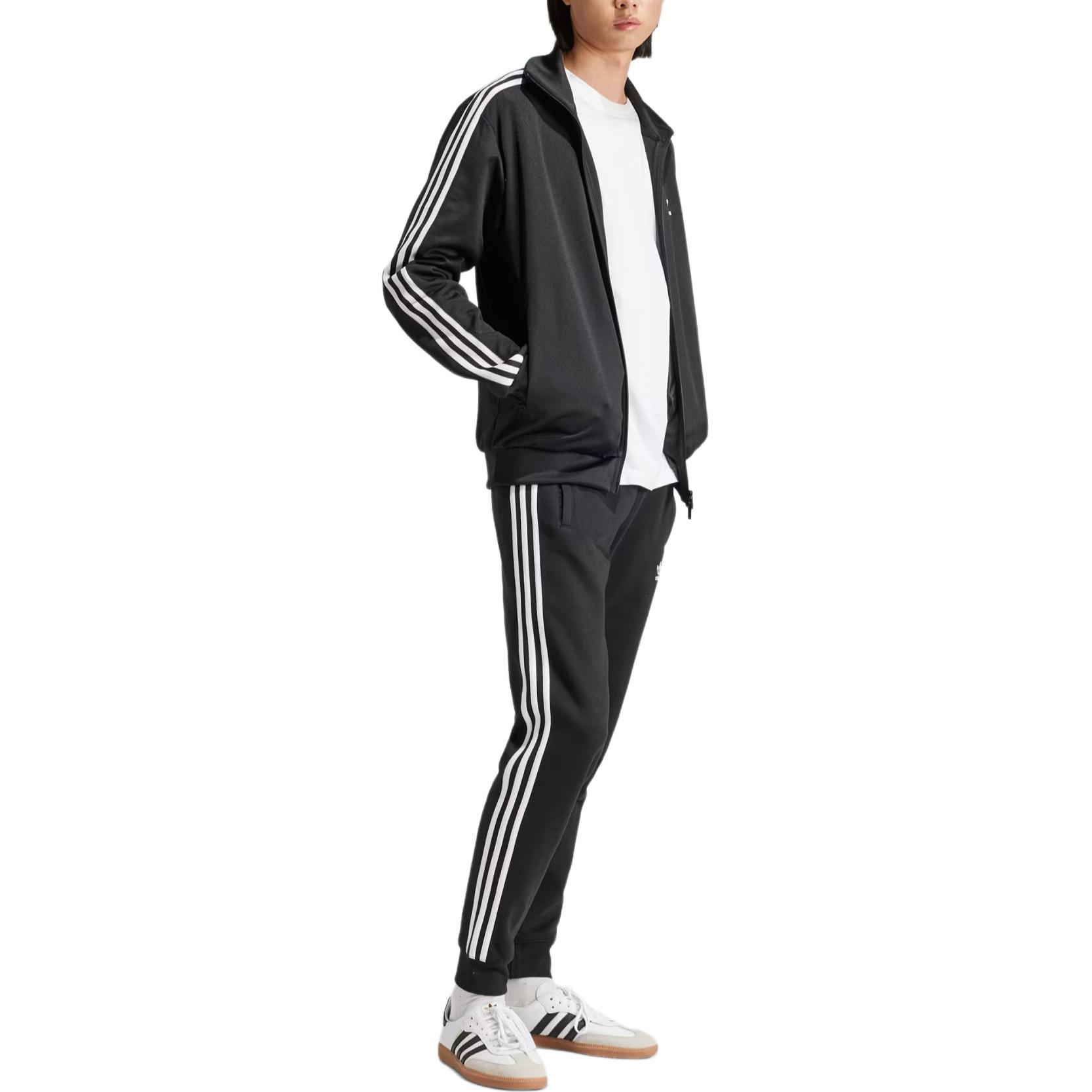 Мужская олимпийка adidas Originals Adicolor Beckenbauer Track Top, черная — фото 3