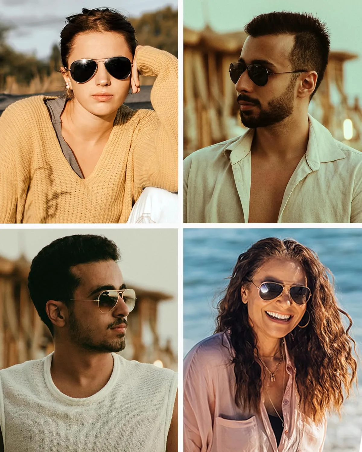 

Поляризованные солнцезащитные очки-авиаторы JOOX для женщин и мужчин, линзы с защитой UV400 и легкая металлическая оправа в стиле «пилот», Shiny Black/Grey