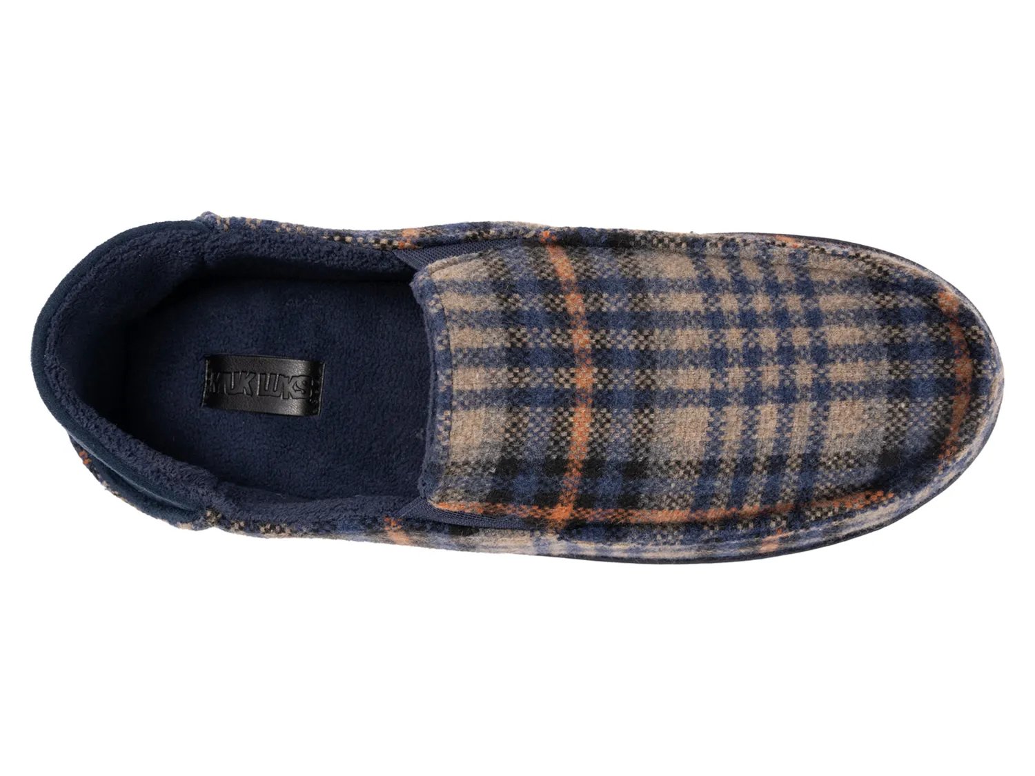 Тапочки MUK LUKS Owen Full Fit Slipper - Men's, Navy Plaid Print — фото 4