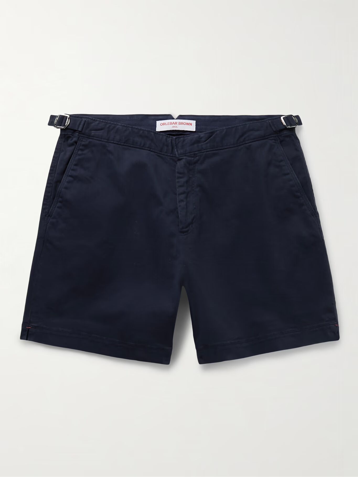 

Шорты Bulldog Slim-Fit прямого покроя из хлопкового твила стретч ORLEBAR BROWN, темно-синий