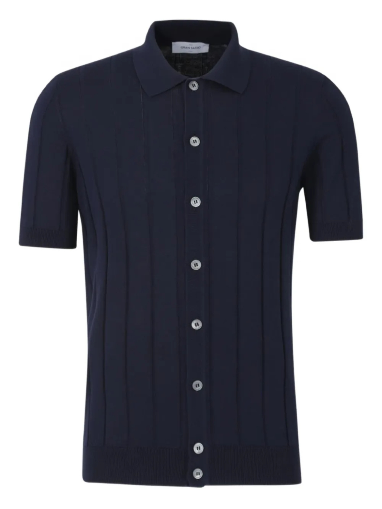 

Рубашка-поло Gran Sasso из трикотажного полотна в рубчик, синий