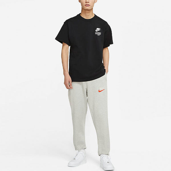 Футболка Nike Alphabet Logo Printing Round Neck Short Sleeve Black, мультиколор — фото 3