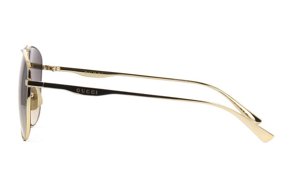 Солнцезащитные очки series business travel version lens aviator gold color Gucci, золотой — фото 4