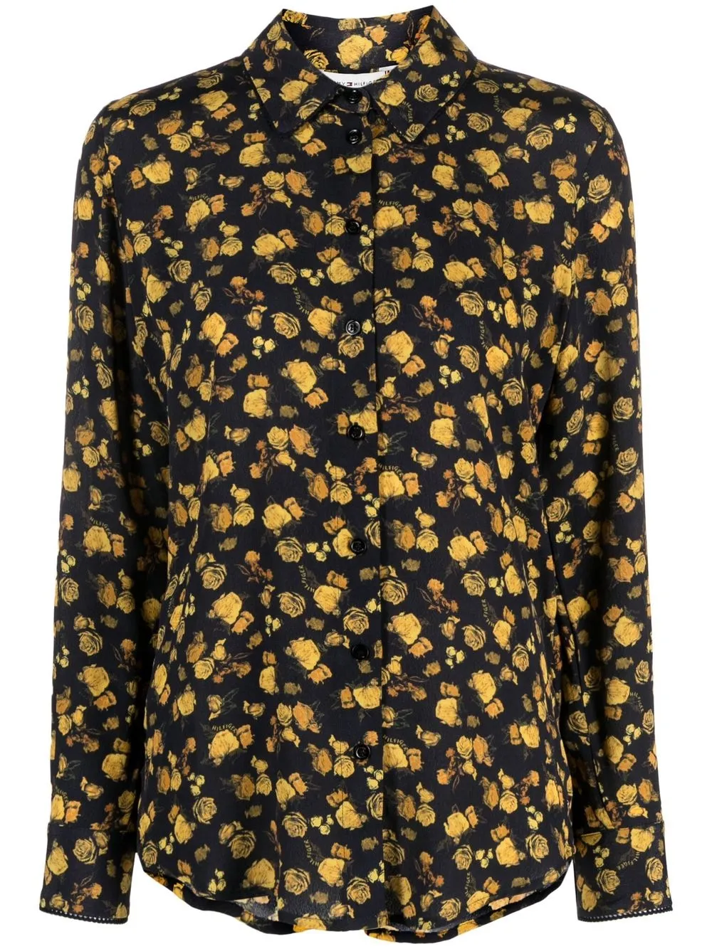 

Креповая рубашка Moss Tommy Hilfiger, синий