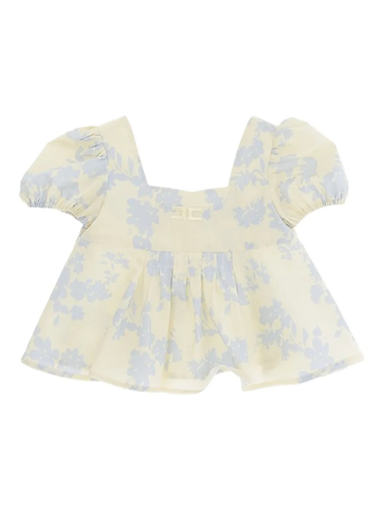 

Детский топ Elisabetta Franchi с пышными рукавами и цветочным принтом Elisabetta Franchi Kids, желтый