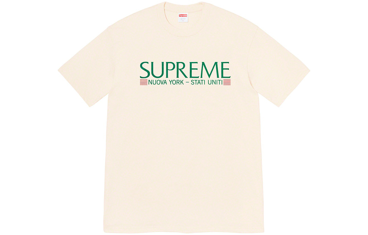 Футболка Supreme Nuova York, оранжево-красная — фото 3