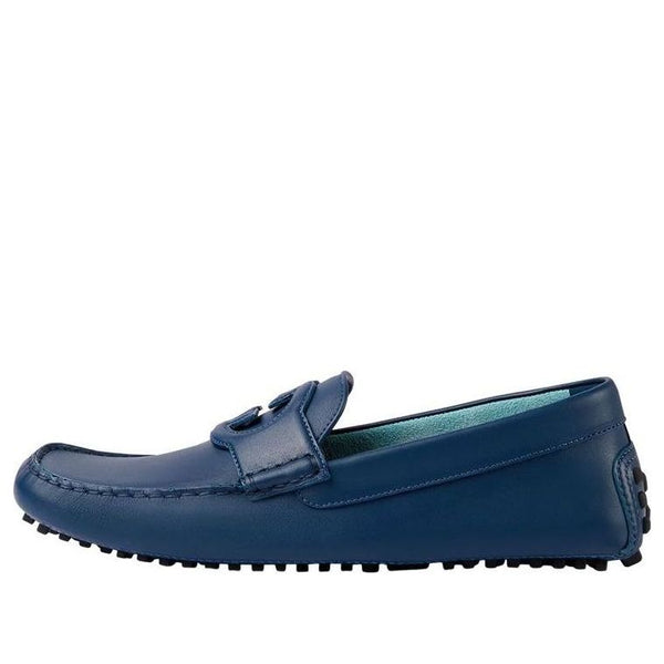 

Кроссовки interlocking g leather driver shoes 'blue' Gucci, синий