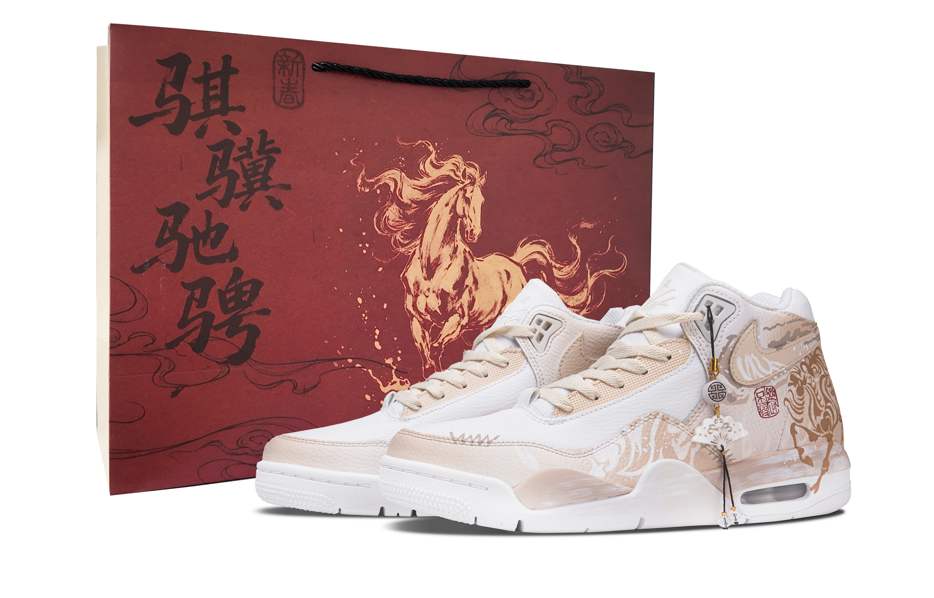 

Кроссовки баскетбольные Flight Legacy Auspicious Horse Shopping Bag Thermal Rebound Height Increasing Mid top Vintage Nike, хаки