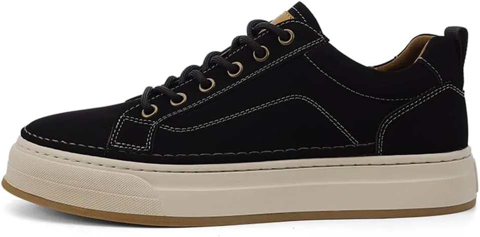 Ручные мужские кожаные винтажные кроссовки CHUUMEE, черный