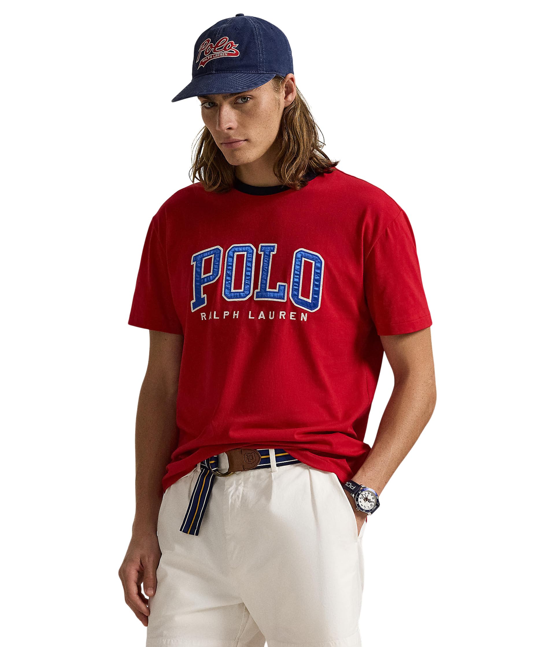 

Футболка Polo Ralph Lauren Classic Fit Letterman Logo T-shirt, красный
