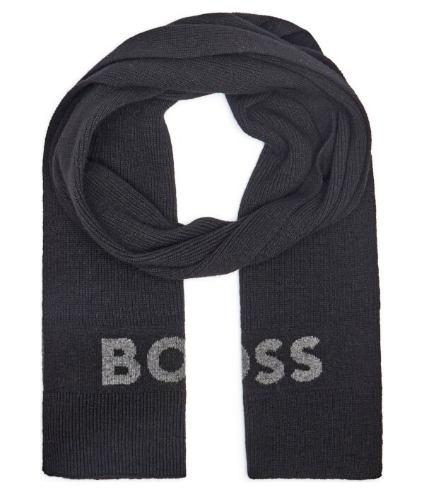 

Шарф мужской Boss с добавлением шерсти и кашемира, черный