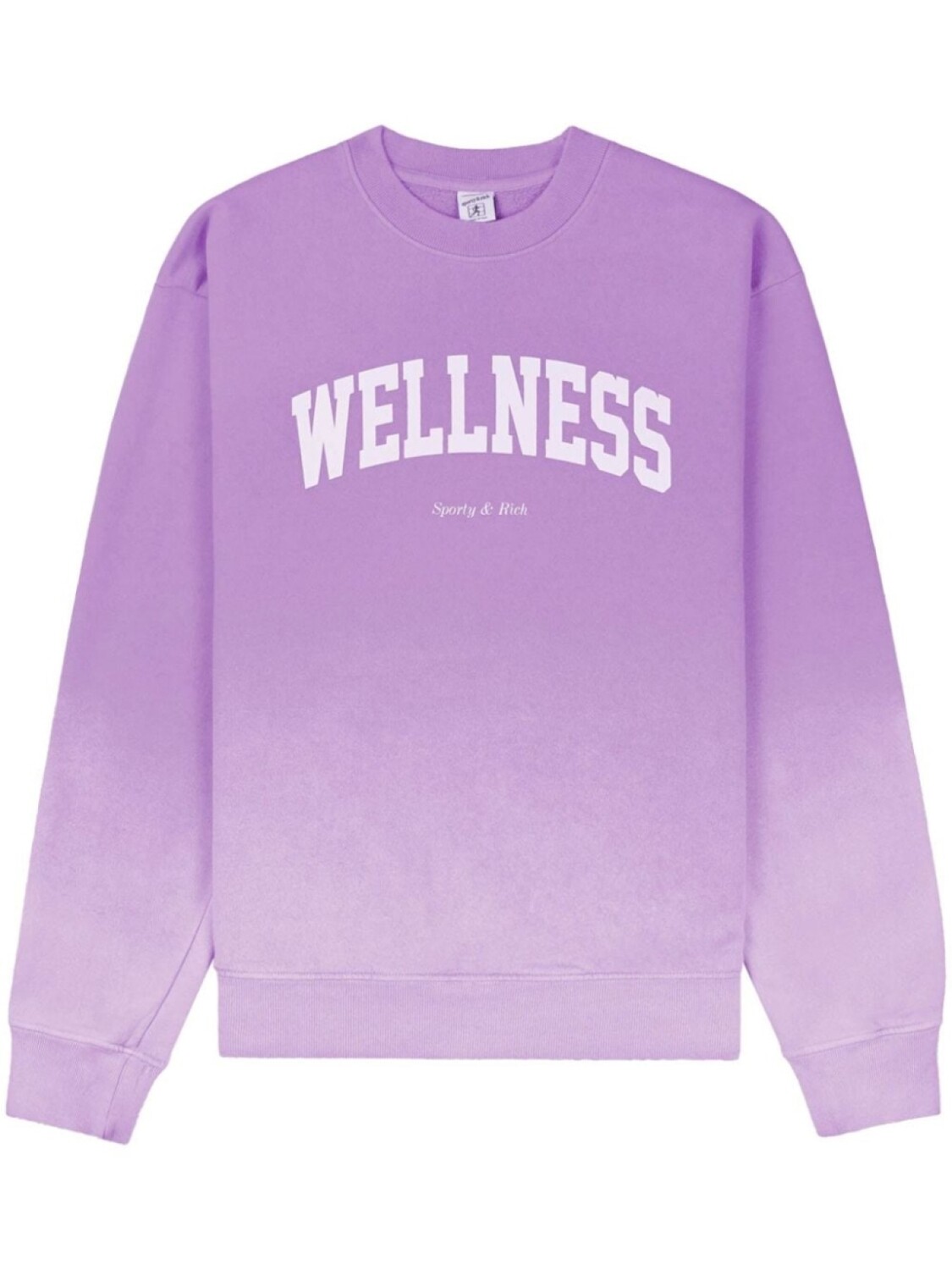 

Sporty & Rich хлопковая толстовка Wellness Ivy с круглым вырезом, фиолетовый