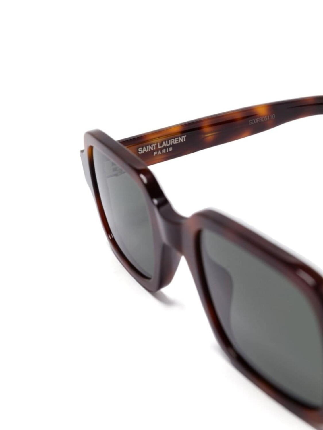 Saint Laurent Eyewear солнцезащитные очки черепаховой расцветки, коричневый — фото 3