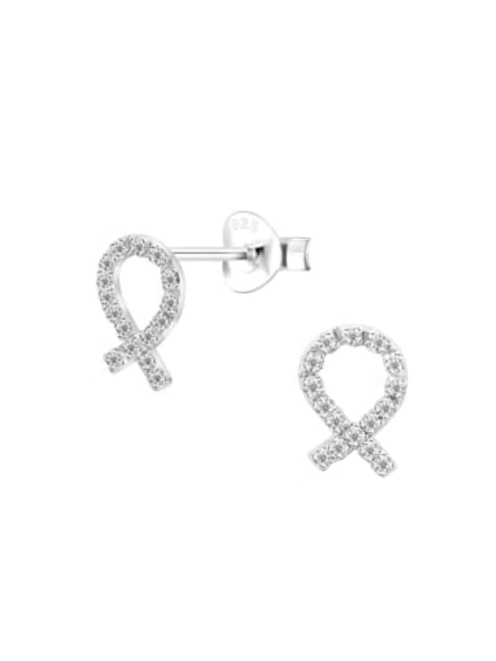 

Alexander York Серьги-гвоздики в виде лент из серебра 925 пробы, комплект из 2 штук