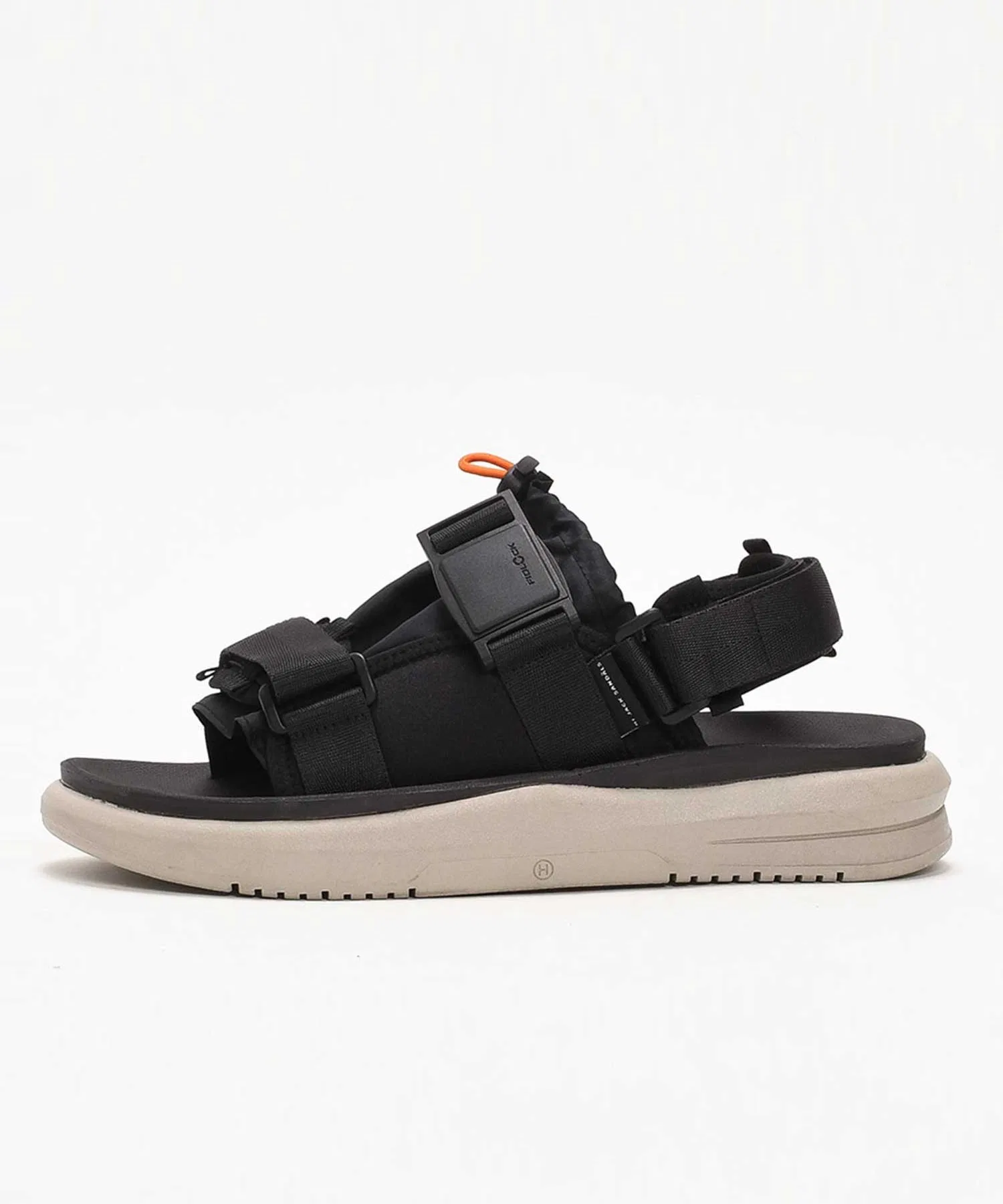 Унисекс спортивные сандалии HIJACK SANDALS Argo Blach на толстой подошве чёрные — фото 2