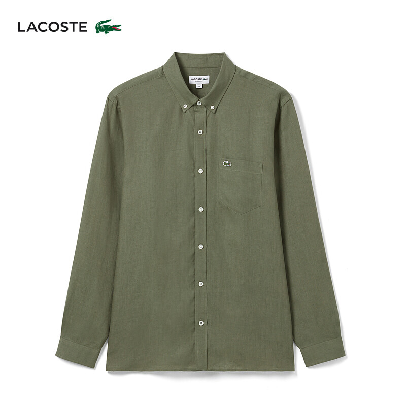 

Рубашка мужская классическая Lacoste с длинными рукавами, бежевый