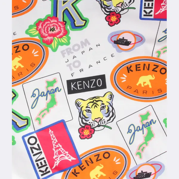 Футболка стандартного кроя Kenzo Kids, белый — фото 3
