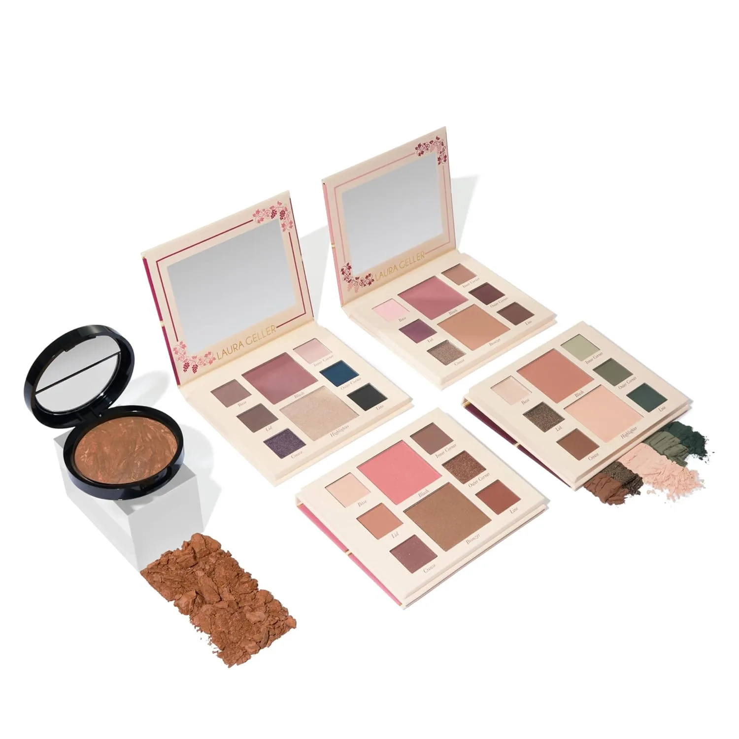 LAURA GELLER NEW YORK Party in a Palette, Ready to Jetset! + Baked Balance-n-Brighten Powder Foundation, Toffee, 09 Toffee