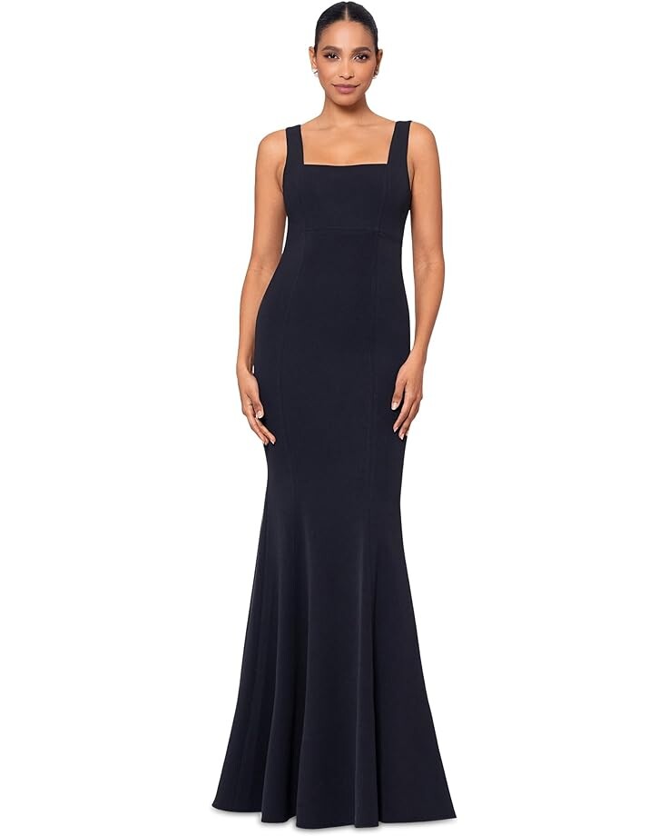 

Платье Betsy & Adam Long knit square neck mermaid, черный