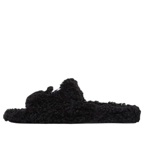 

Тапочки furry slides 'cities paris black' Balenciaga, черный