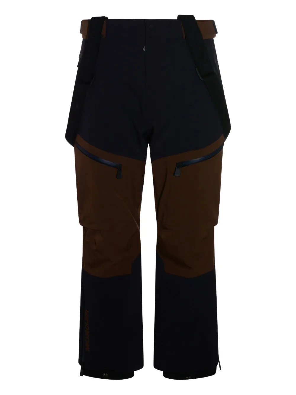 

Брюки-комбинезон на молнии Moncler Grenoble, коричневый