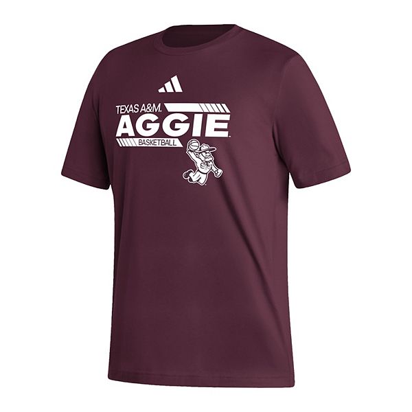 Мужская бордовая футболка Texas A&M Aggies Ol' Sarge Adidas — фото 3
