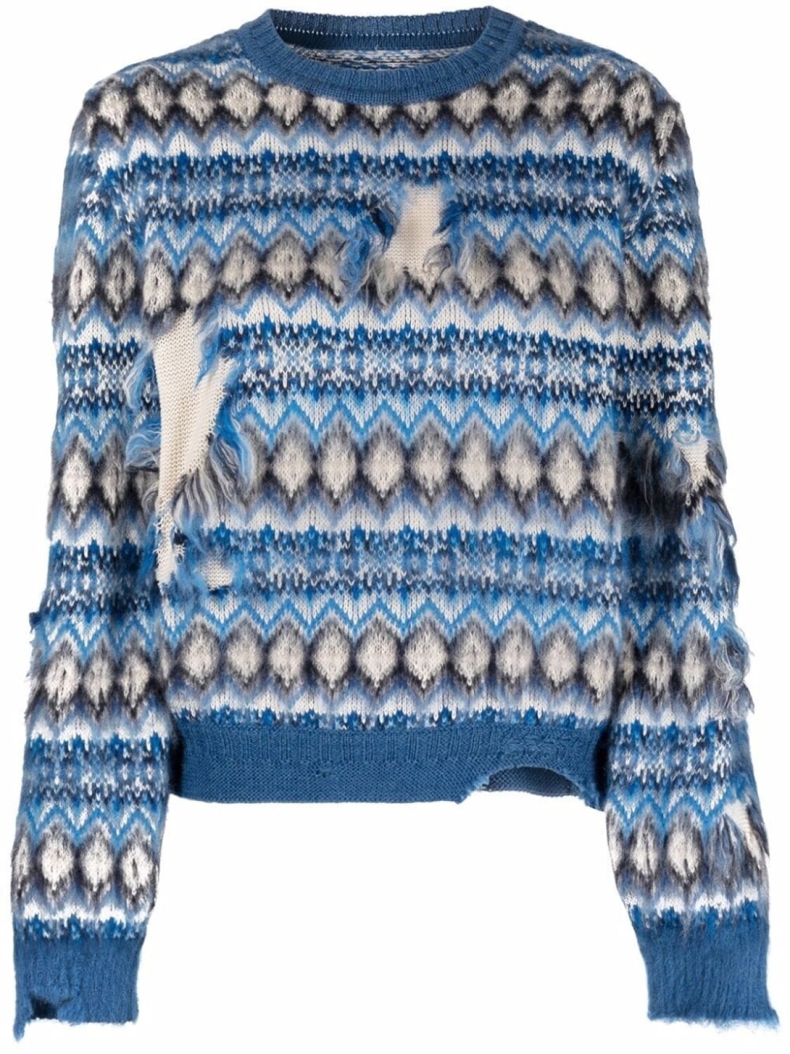 

Джемпер с эффектом потертости Maison Margiela, синий