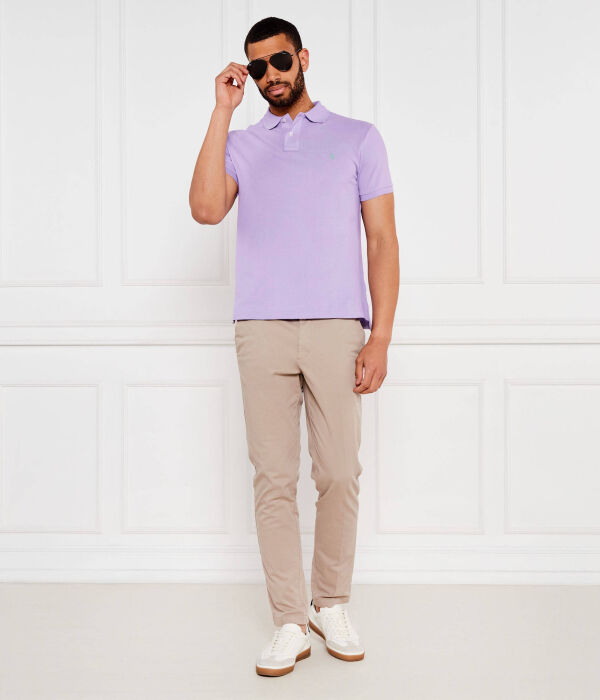 Рубашка поло Slim fit Polo Ralph Lauren, фиолетовый — фото 2