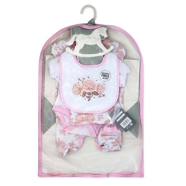 Детский набор для девочки из 5 предметов в коралловом цвете Rock A Bye Baby Boutique — фото 2