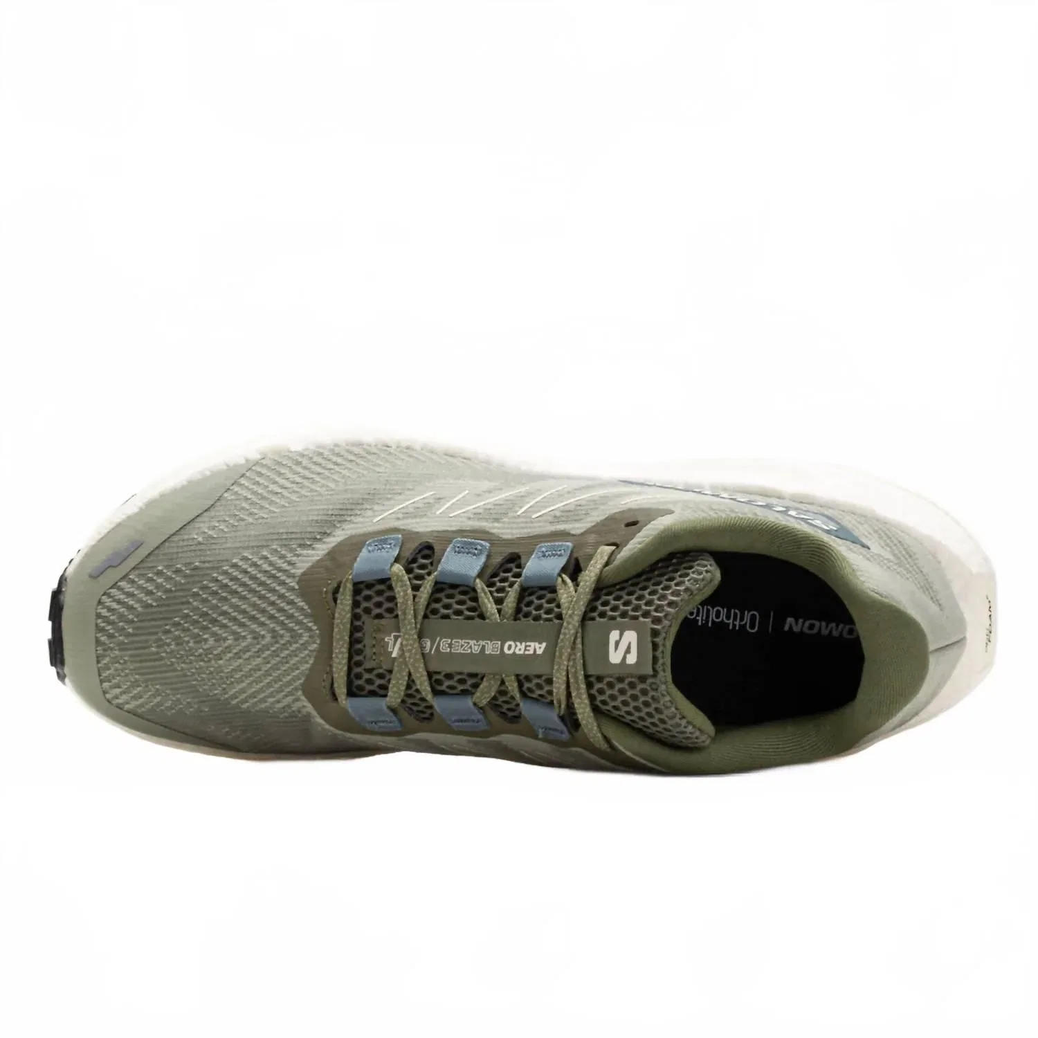 SALOMON Мужские беговые кроссовки Aero Blaze 3 Grvl в цвете Tea/vinilla Ice/deep Lichen Green — фото 4