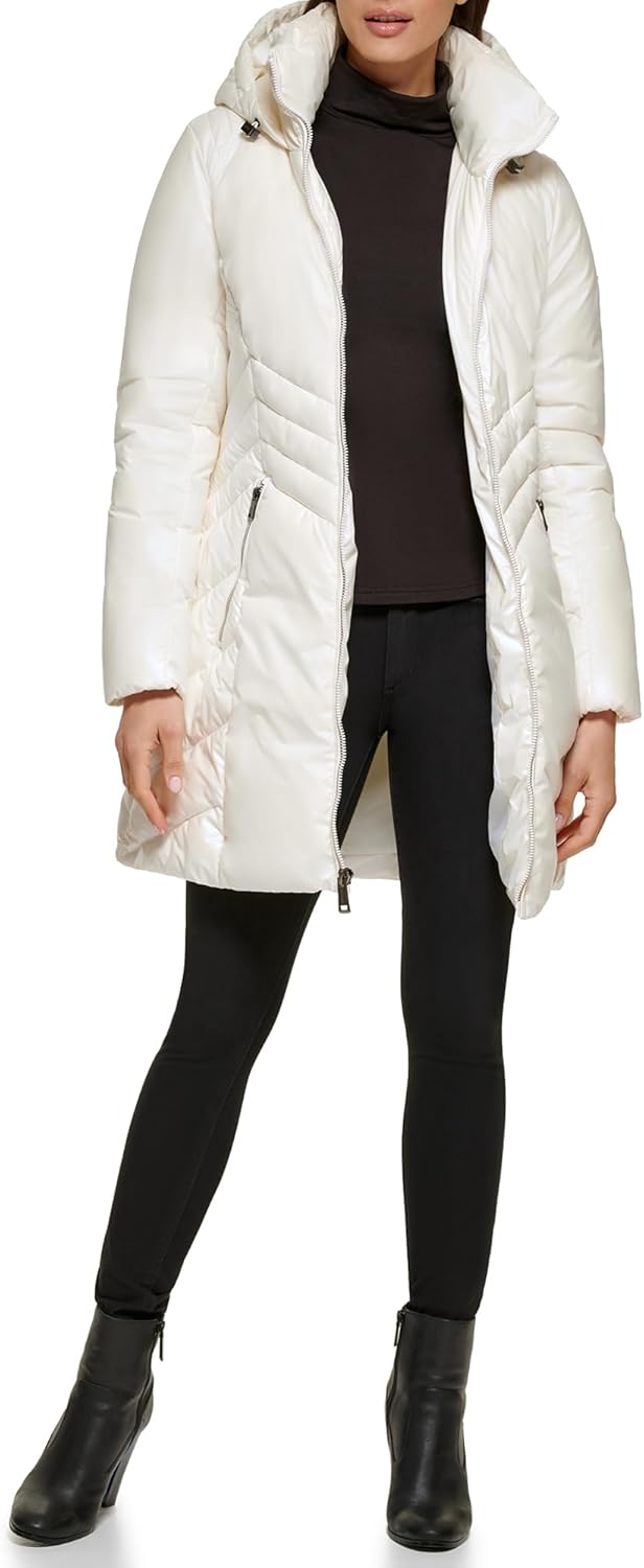 

GUESS женская куртка-пуховик Guess средней толщины, Duvet Ecr