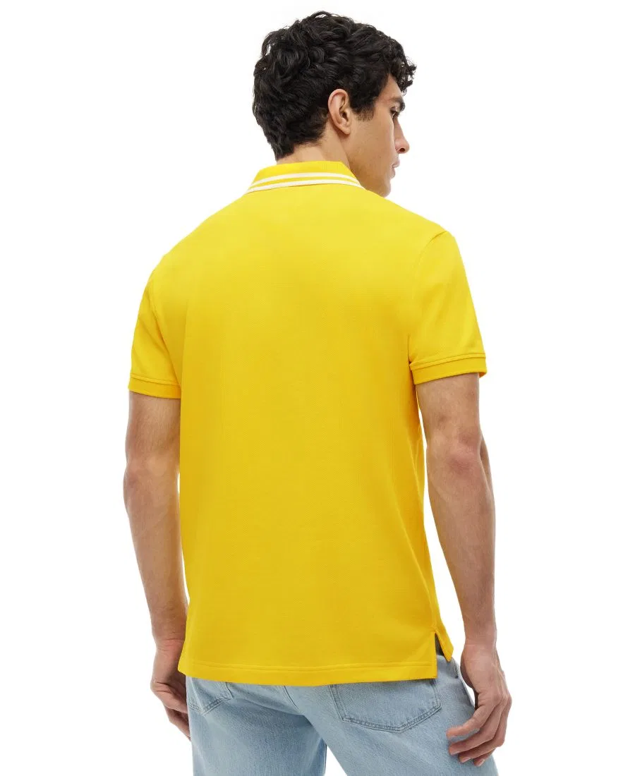 Мужская стандартная поло Country Brazil, стандартный крой Tommy Hilfiger, Vivid Yellow — фото 4