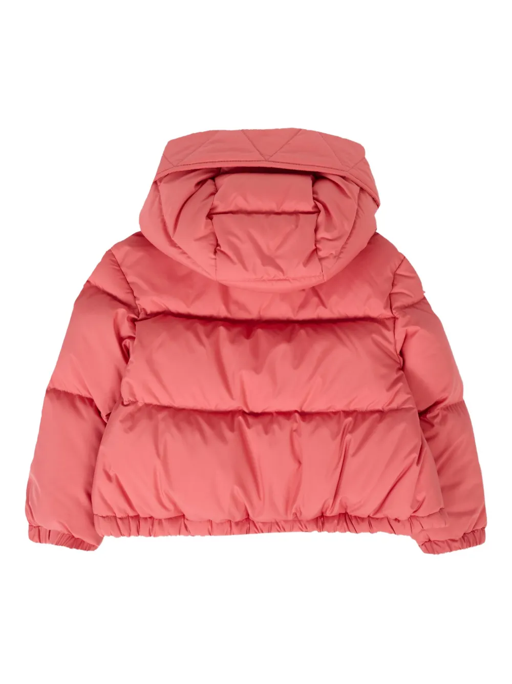 Стеганая куртка с оборками Moncler Enfant, розовый — фото 2