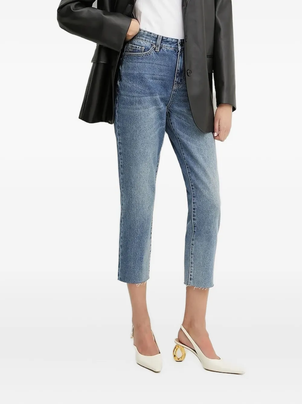 

Джинсы с карманами и бахромой Armani Exchange, синий