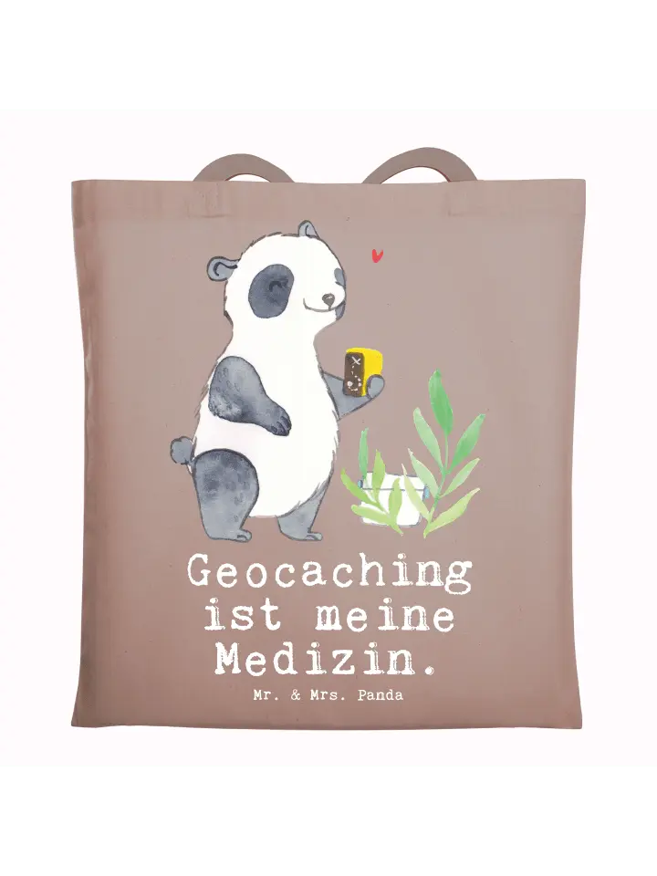 

Сумка для переноски Mr & Mrs Panda Panda Geocaching, пастельно-коричневый
