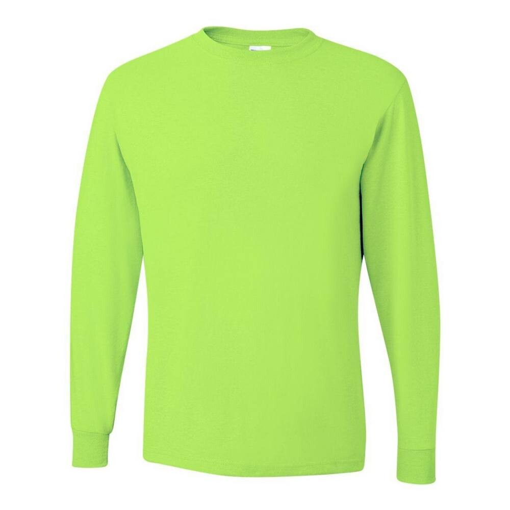 

Футболка Jerzees Dri-power с длинными рукавами 50/50 JERZEES, цвет Safety Green