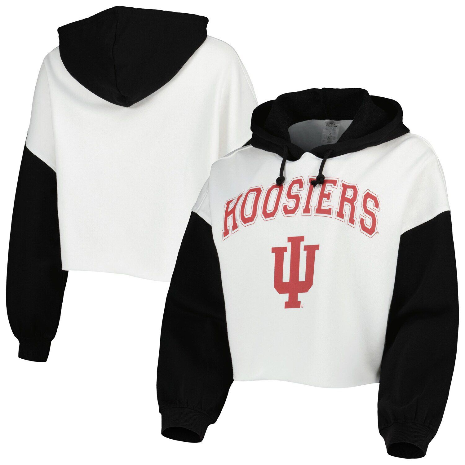 

Женская укороченная толстовка Gameday Couture белого/черного цвета Indiana Hoosiers Good Time с цветными блоками, Черный, Женская укороченная толстовка Gameday Couture белого/черного цвета Indiana Hoosiers Good Time с цветными блоками