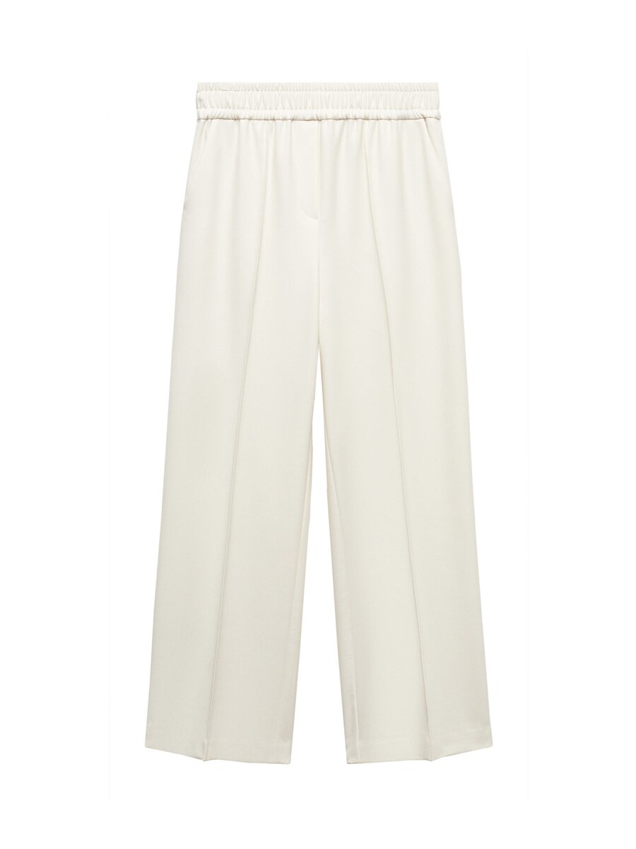 

Широкие брюки MANGO Wide leg Pleated Pants Pina, экрю